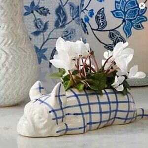 Anthropologie Mark D Sikes Poppy Planter - French Bulldog - New!